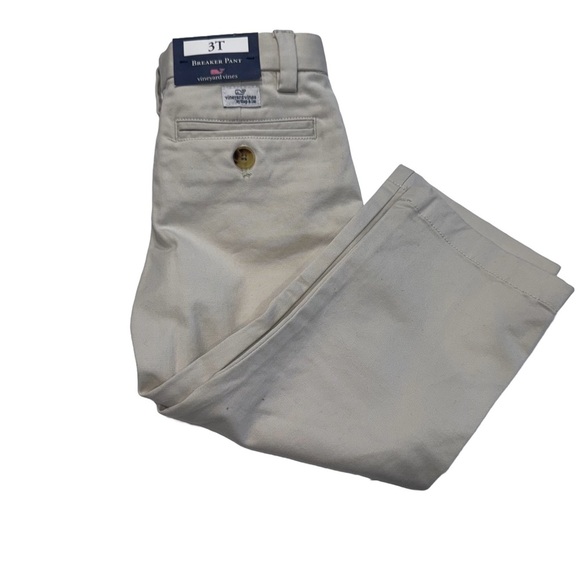 Vineyard Vines Breaker Pants Toddler Tan Cotton Khaki Size 3T NWT - Picture 1 of 13